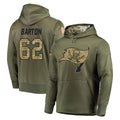 Davalo TB.Buccaneers #62 Graham Barton Player Olive Salute to Service Pullover Hoodie Home Game Stitched Jerseys