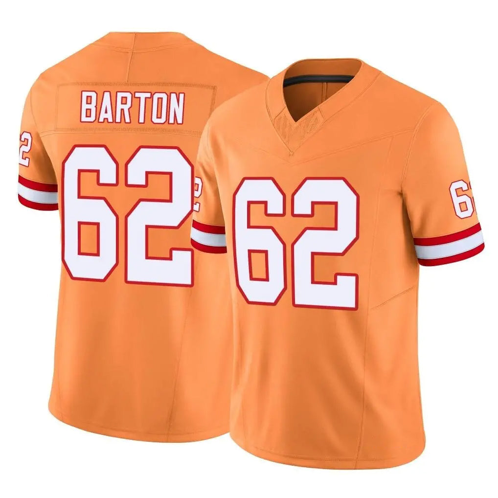 Davalo TB.Buccaneers #62 Graham Barton Player Orange Limited Vapor F.U.S.E. Home Game Stitched Jerseys