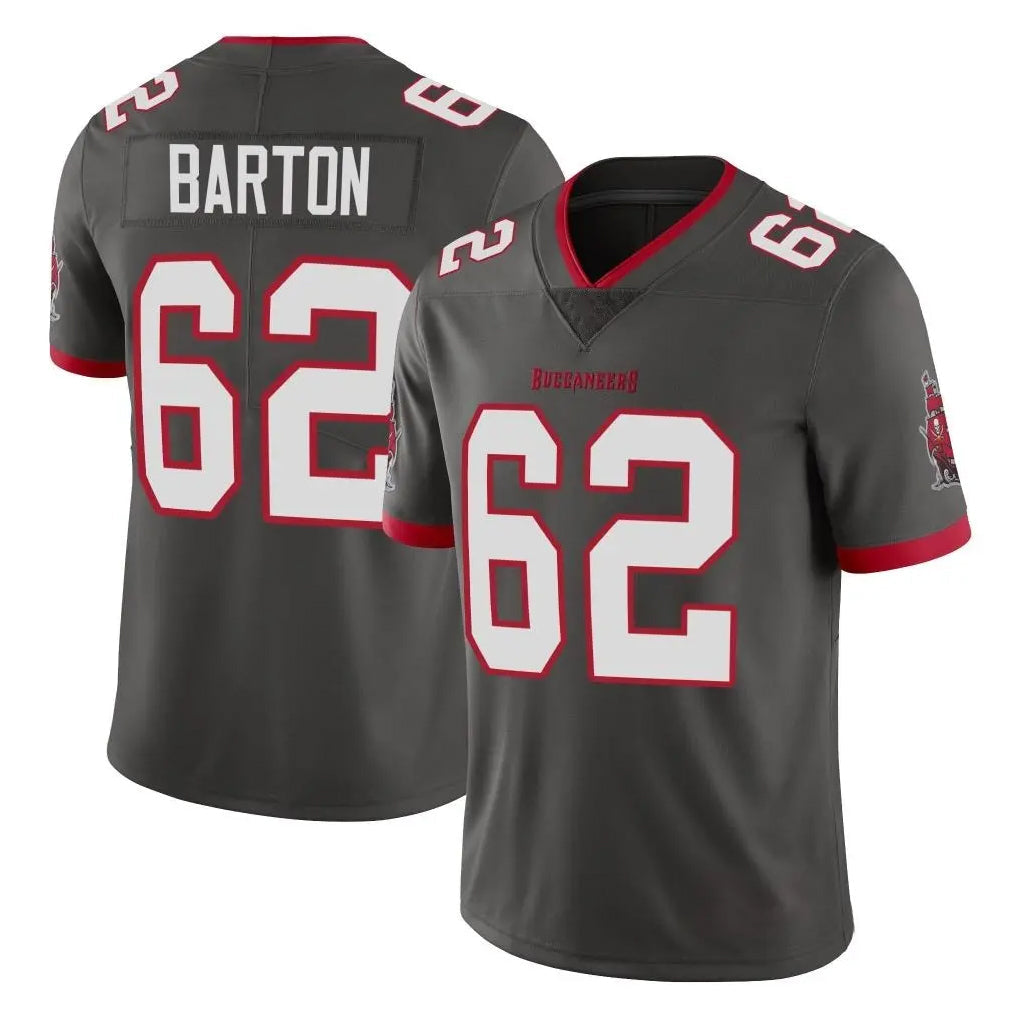 Davalo TB.Buccaneers #62 Graham Barton Player Pewter Limited Alternate Vapor Home Game Stitched Jerseys