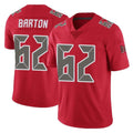 Davalo TB.Buccaneers #62 Graham Barton Player Red Limited Color Rush Home Game Stitched Jerseys