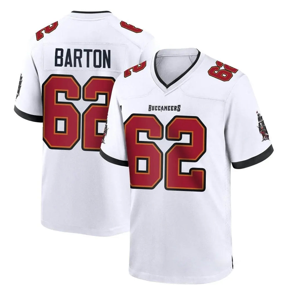 Davalo TB.Buccaneers #62 Graham Barton Player White Home Game Stitched Jerseys