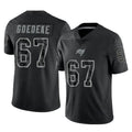 Davalo TB.Buccaneers #67 Luke Goedeke Player Black Reflective Limited Home Game Stitched Jerseys