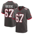 Davalo TB.Buccaneers #67 Luke Goedeke Player Pewter Alternate Home Game Stitched Jerseys