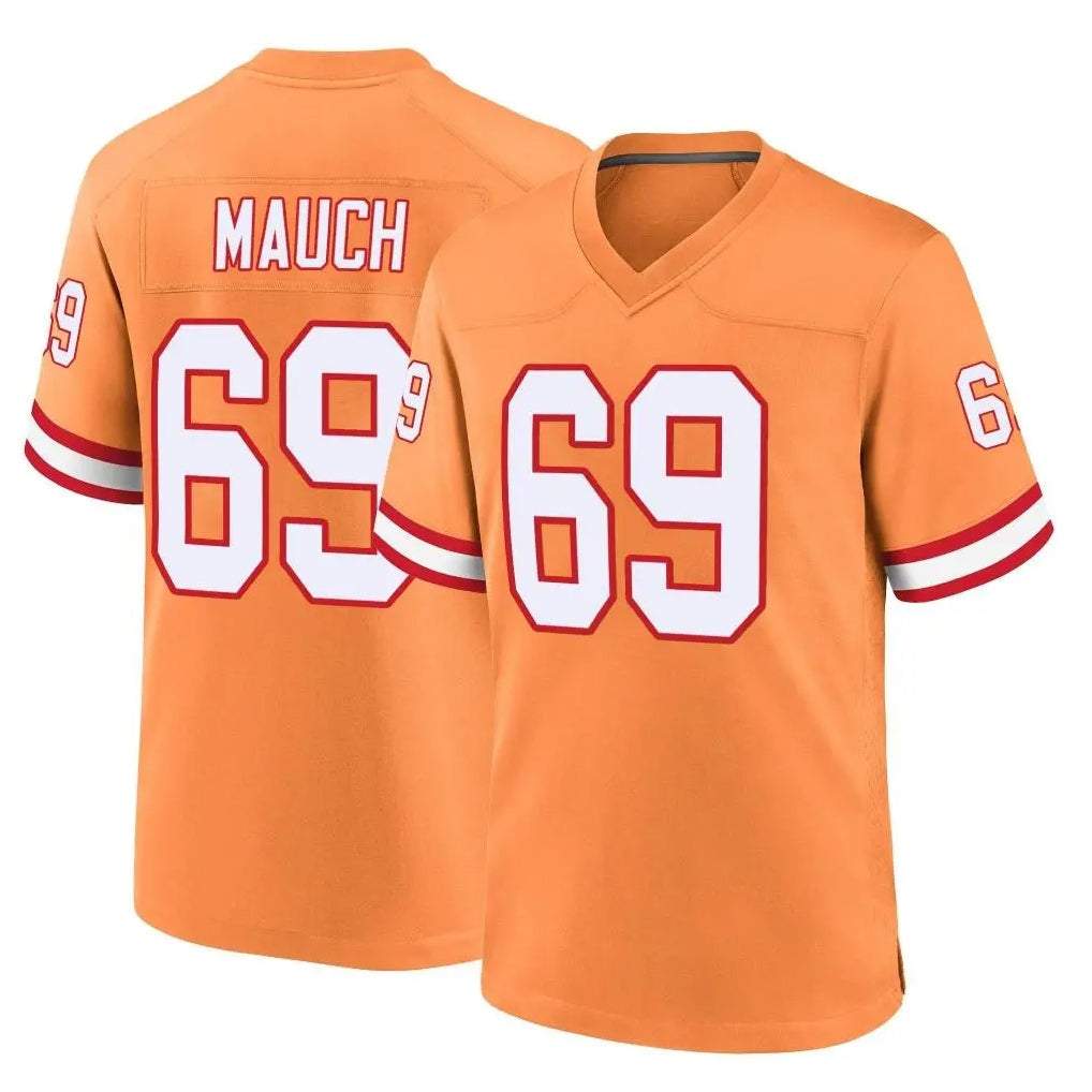 Davalo TB.Buccaneers #69 Cody Mauch Player Orange Throwback Home Game Stitched Jerseys