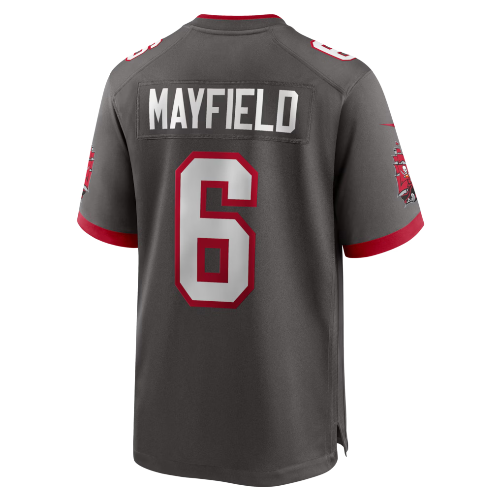 Davalo TB.Buccaneers #6 Baker Mayfield Pewter Alternate Game Player Stitched Jerseys