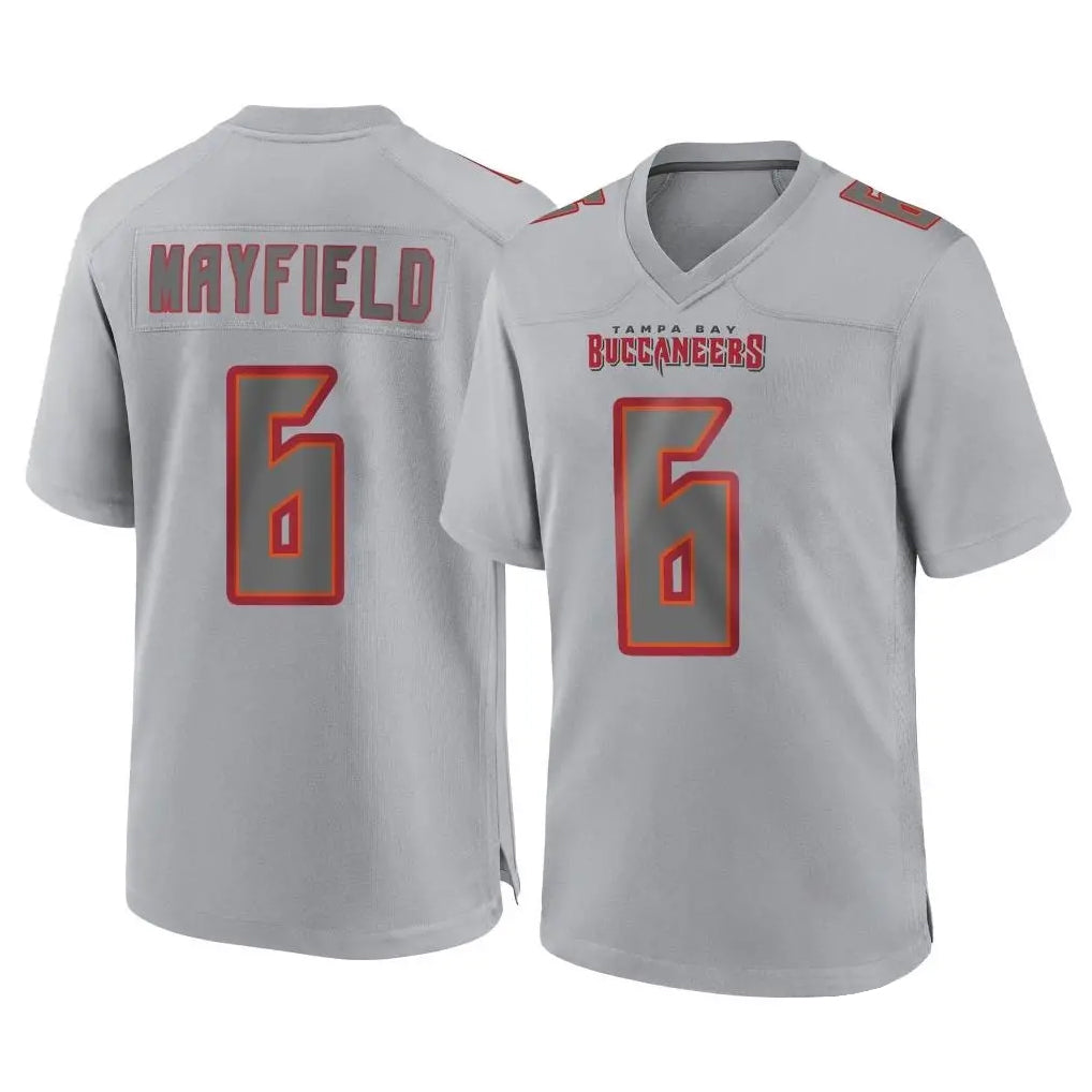 Davalo TB.Buccaneers #6 Baker Mayfield Player Gray Atmosphere Fashion Home Game Stitched Jerseys