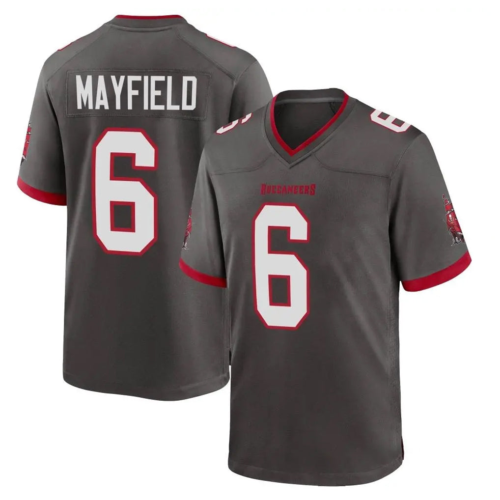 Davalo TB.Buccaneers #6 Baker Mayfield Player Pewter Alternate Home Game Stitched Jerseys