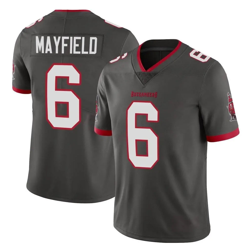 Davalo TB.Buccaneers #6 Baker Mayfield Player Pewter Limited Alternate Vapor Home Game Stitched Jerseys