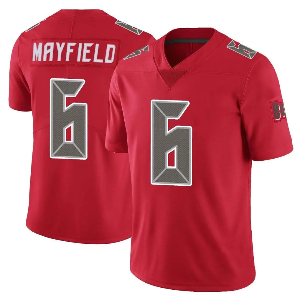 Davalo TB.Buccaneers #6 Baker Mayfield Player Red Limited Color Rush Home Game Stitched Jerseys