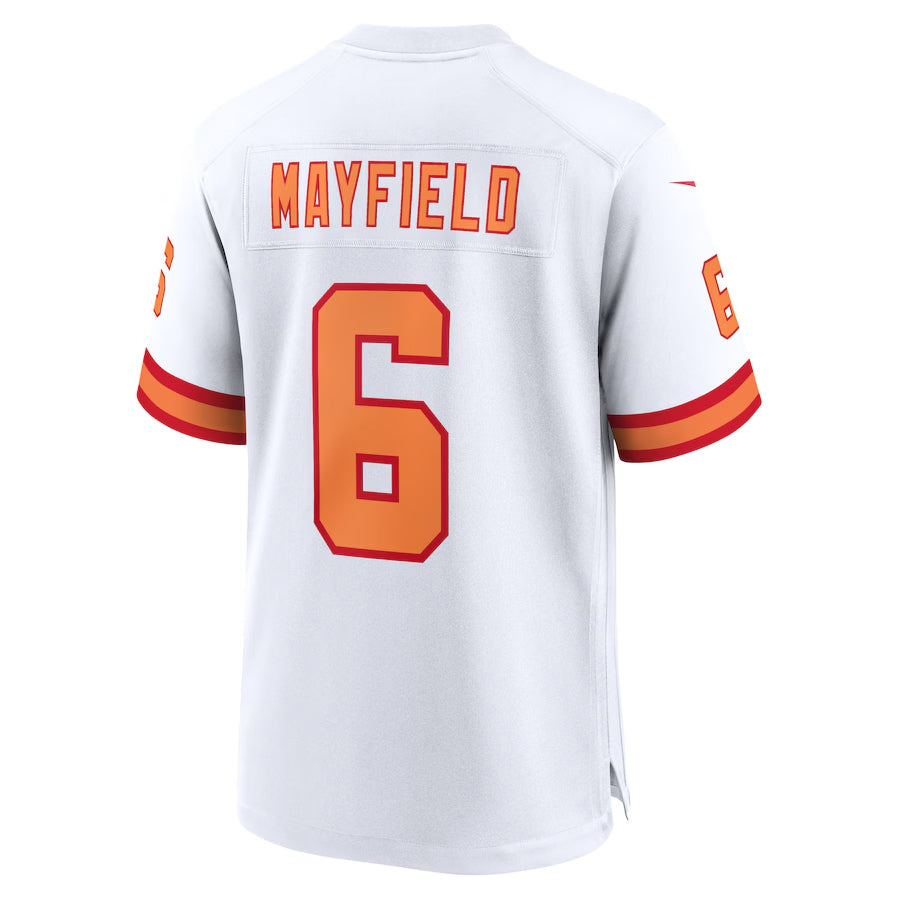 Davalo TB.Buccaneers #6 Baker Mayfield Player White Home Game Stitched Jerseys