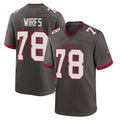 Davalo TB.Buccaneers #78 Tristan Wirfs Player Pewter Alternate Home Game Stitched Jerseys