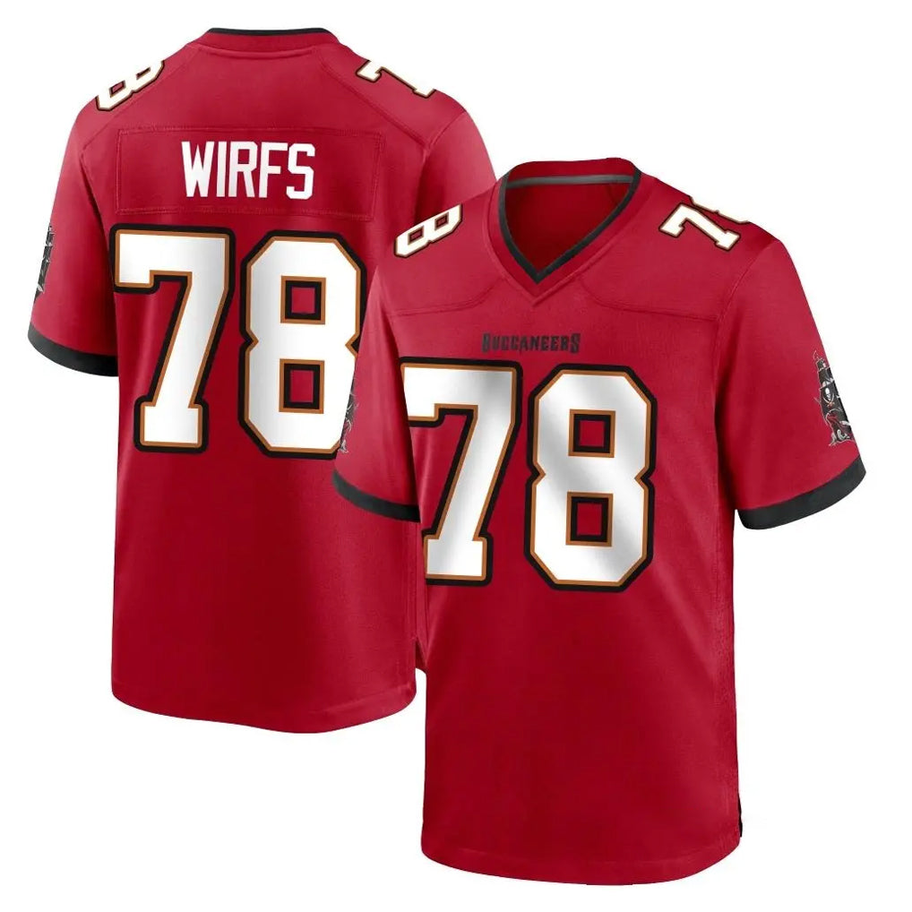 Davalo TB.Buccaneers #78 Tristan Wirfs Player Red Home Game Stitched Jerseys