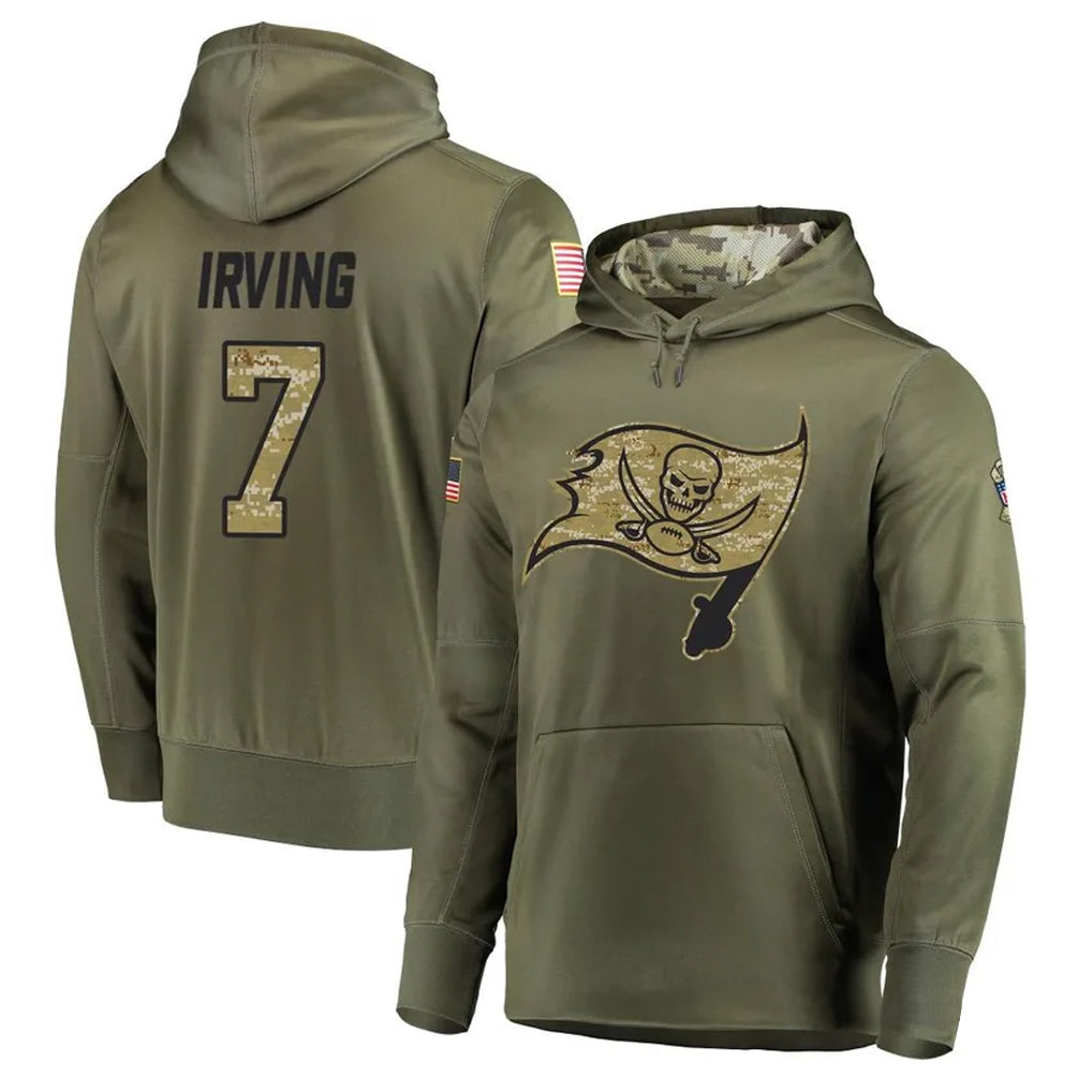 Davalo TB.Buccaneers #7 Bucky Irving Player Olive Salute To Service Limited Hoodies Stitched Jerseys