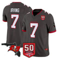 Davalo TB.Buccaneers #7 Bucky Irving Player Pewter 50th Season Vapor Limited Home Game Stitched Jerseys