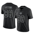 Davalo TB.Buccaneers #88 Cade Otton Player Black Reflective Limited Home Game Stitched Jerseys