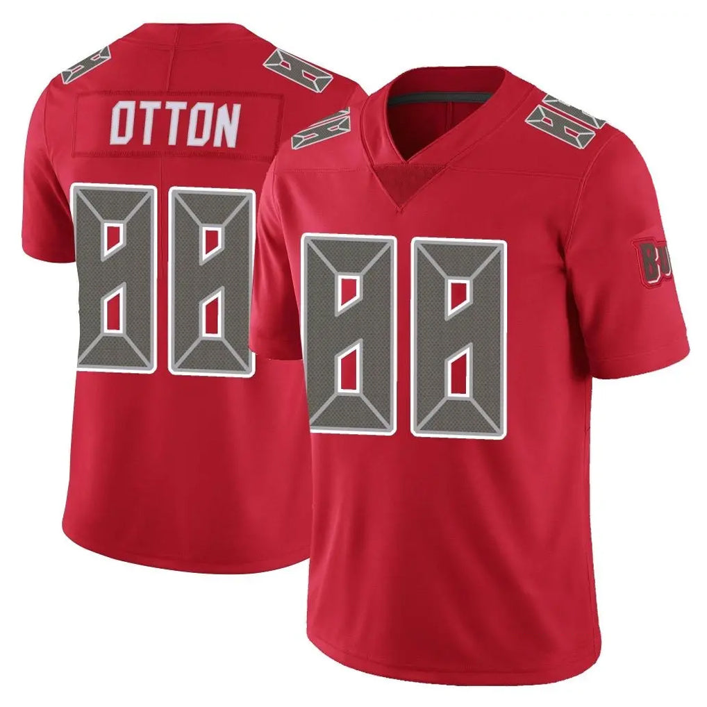 Davalo TB.Buccaneers #88 Cade Otton Player Red Limited Color Rush Home Game Stitched Jerseys