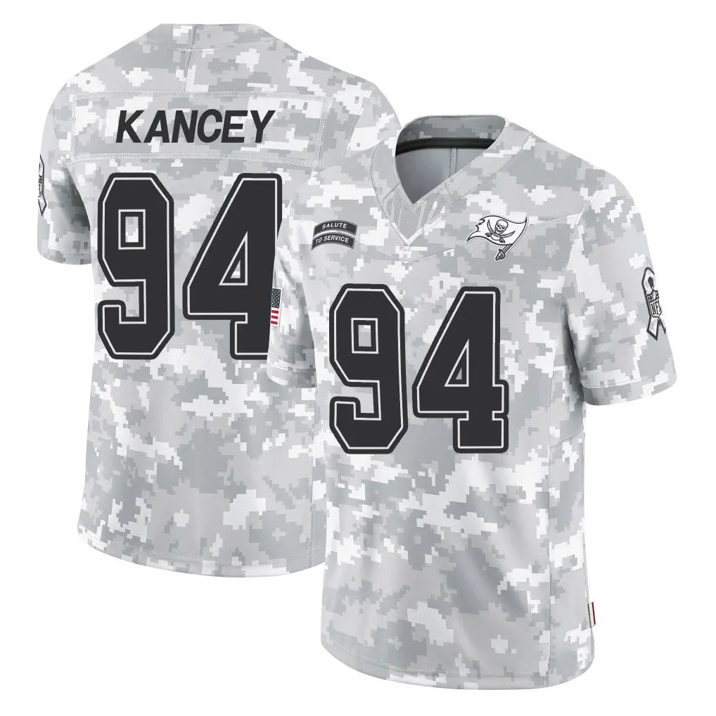 Davalo TB.Buccaneers #94 Calijah Kancey Player Arctic Camo Limited Salute To Service Home Game Stitched Jerseys