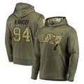 Davalo TB.Buccaneers #94 Calijah Kancey Player Olive Salute to Service Pullover Hoodie Home Game Stitched Jerseys
