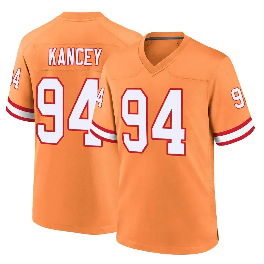 Davalo TB.Buccaneers #94 Calijah Kancey Player Orange Throwback Home Game Stitched Jerseys