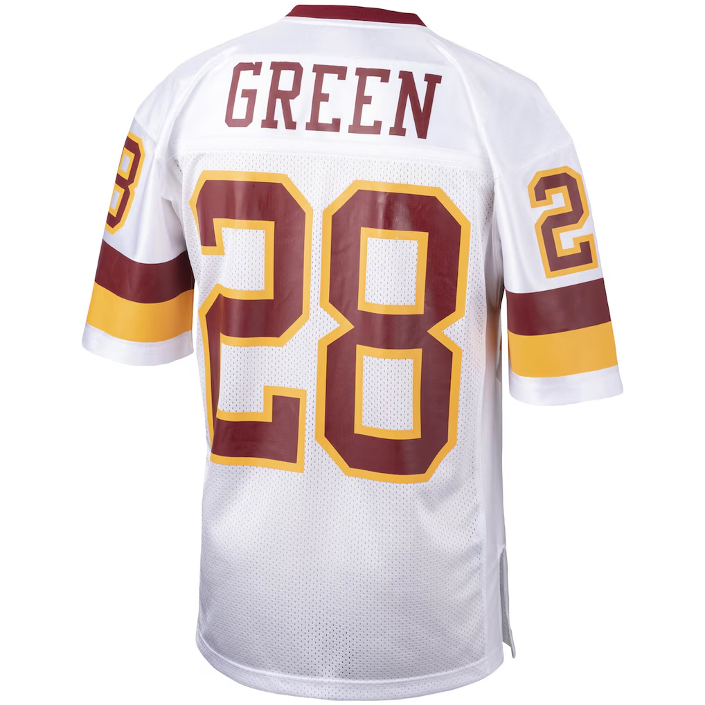Davalo W.Commanders 1991 #28 Darrell Green Mitchell & Ness White Authentic Throwback Retired Player Stitched Puhic Jersey
