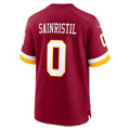Davalo W.Commanders #0 Mike Sainristil Burgundy Game Stitched Jersey
