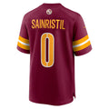 Davalo W.Commanders #0 Mike Sainristil Burgundy Game Stitched Jerseys