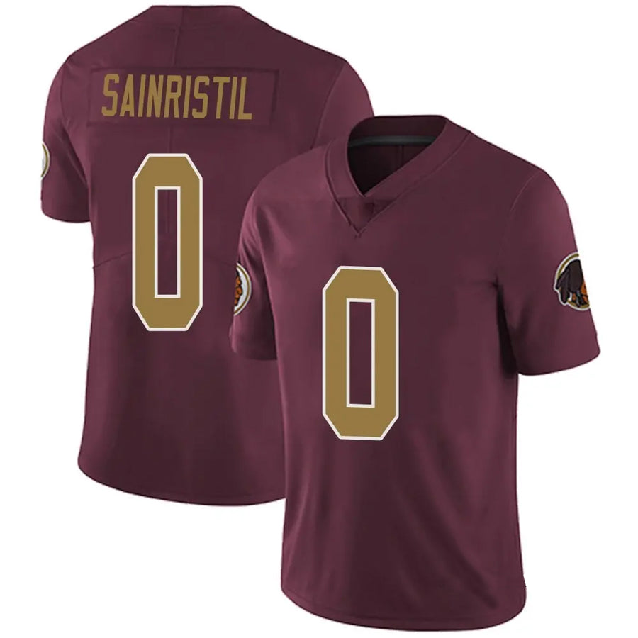 Davalo W.Commanders #0 Mike Sainristil Player Burgundy Alternate Vapor Untouchable Limited  Stitched Jerseys