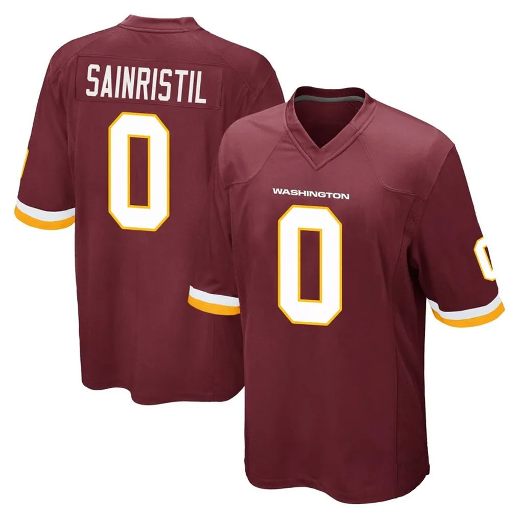 Davalo W.Commanders #0 Mike Sainristil Player Burgundy Team Color Home Game Stitched Jerseys