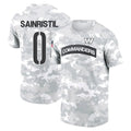 Davalo W.Commanders #0 Mike Sainristil Player Salute to Service Hoodies T-Shirts Stitched Jerseys