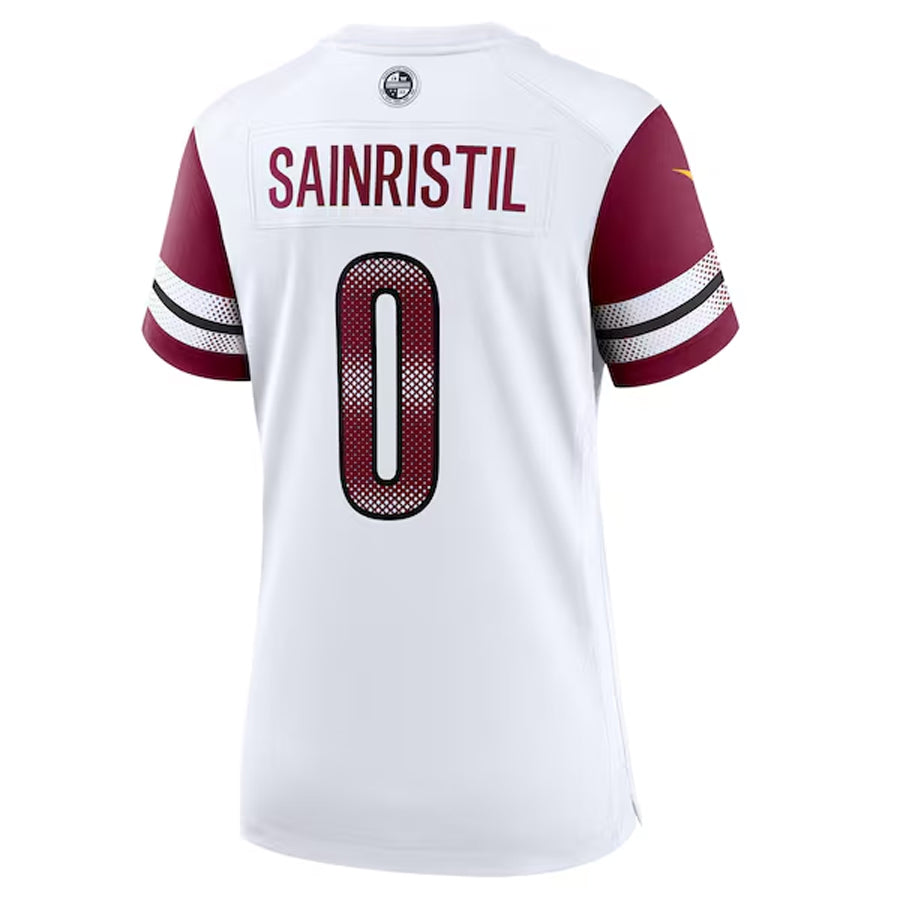 Davalo W.Commanders #0 Mike Sainristil Player White Home Game Stitched Jerseys