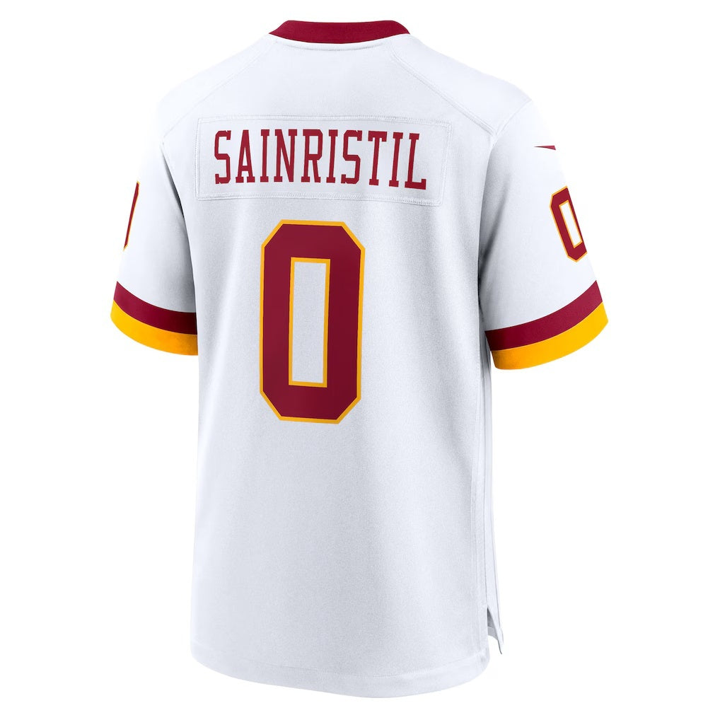 Davalo W.Commanders #0 Mike Sainristil White Game Stitched Jerseys
