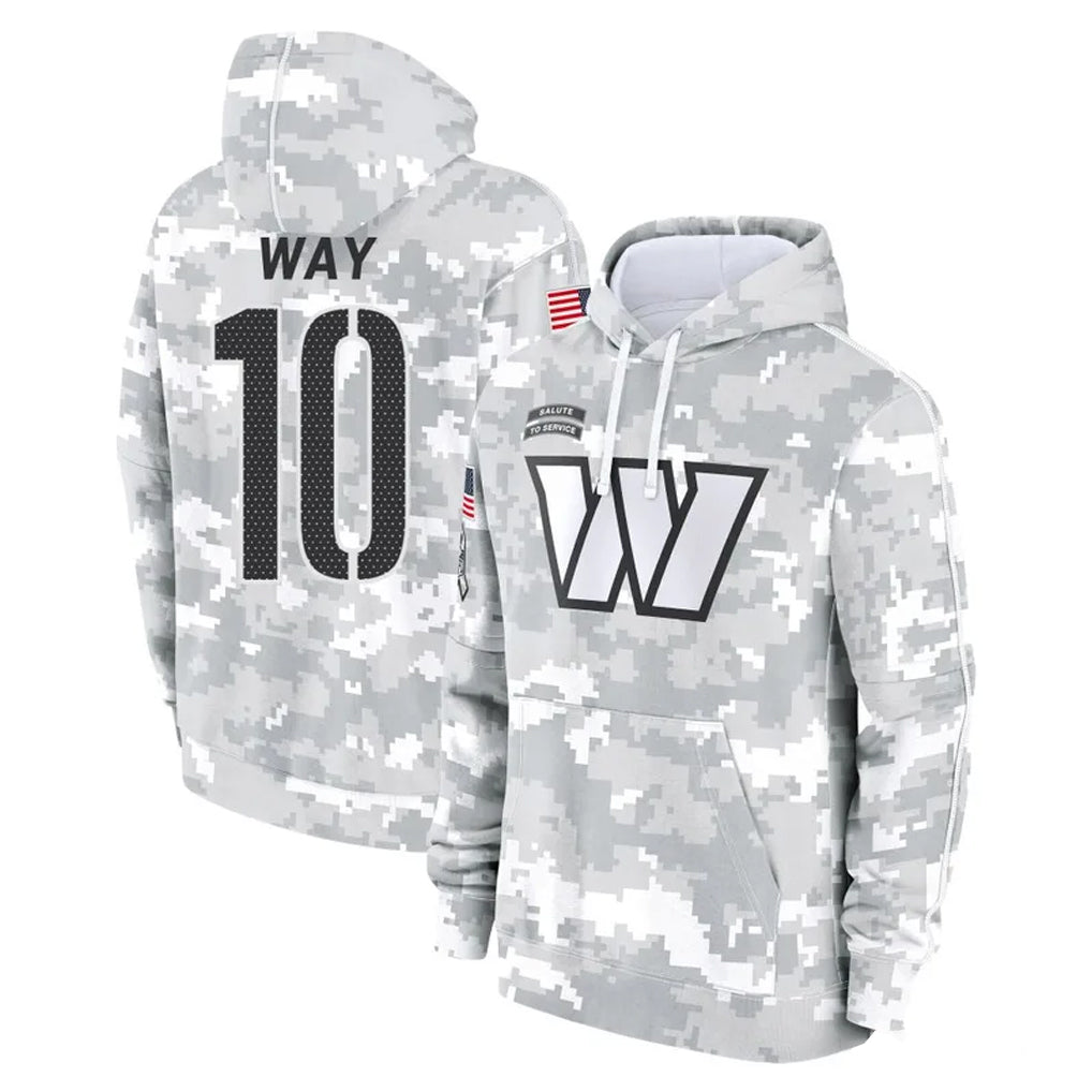 Davalo W.Commanders #10 Tress Way Player Arctic Camo Limited Salute to Service Pullover Hoodies Game Stitched Jerseys