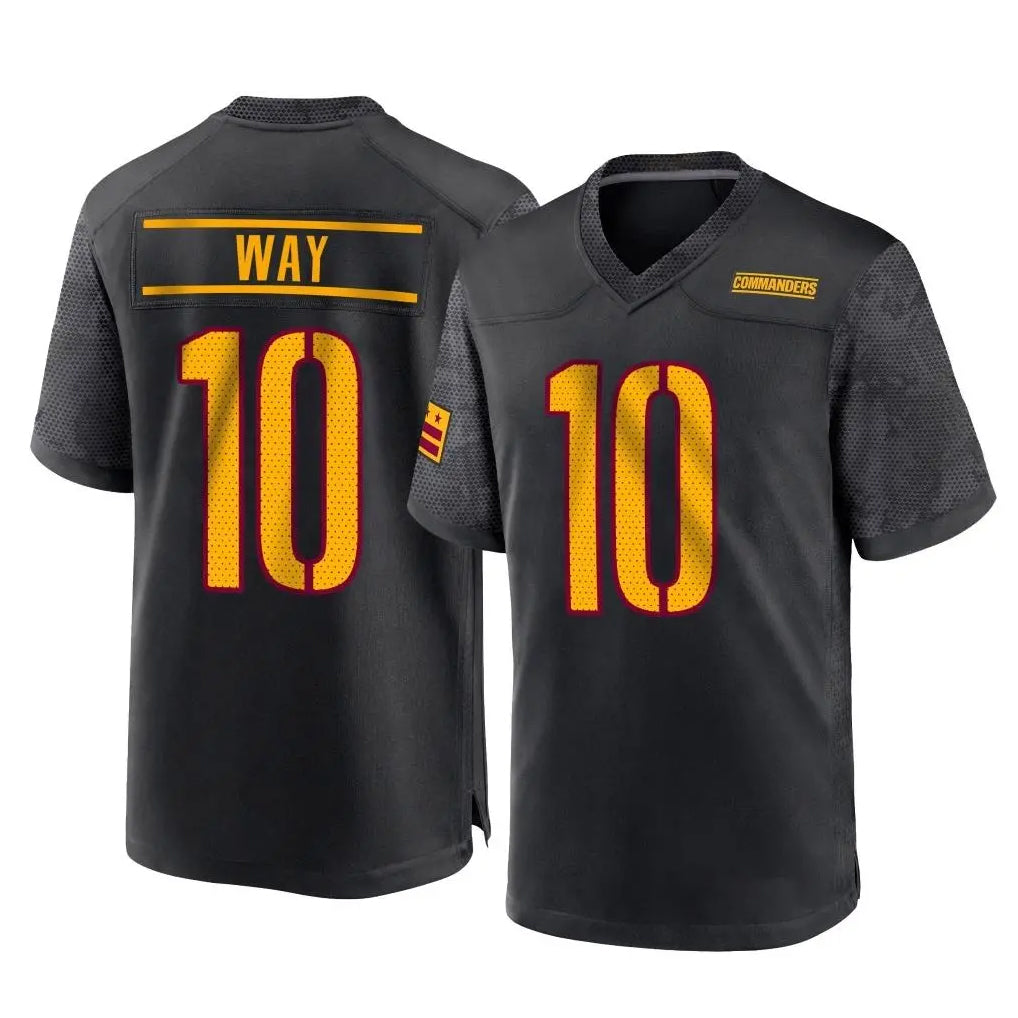 Davalo W.Commanders #10 Tress Way Player Black Home Game Stitched Jerseys