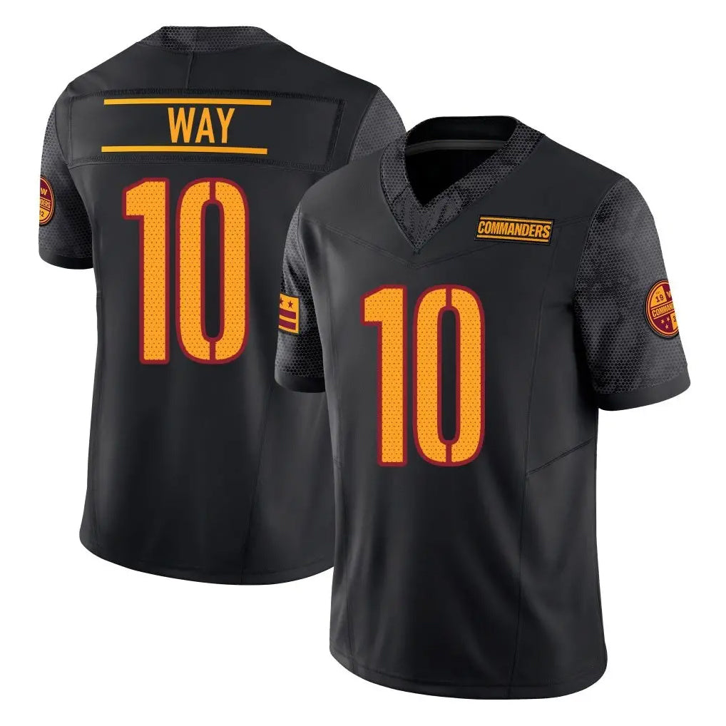 Davalo W.Commanders #10 Tress Way Player Black Limited Vapor F.U.S.E. Home Game Stitched Jerseys
