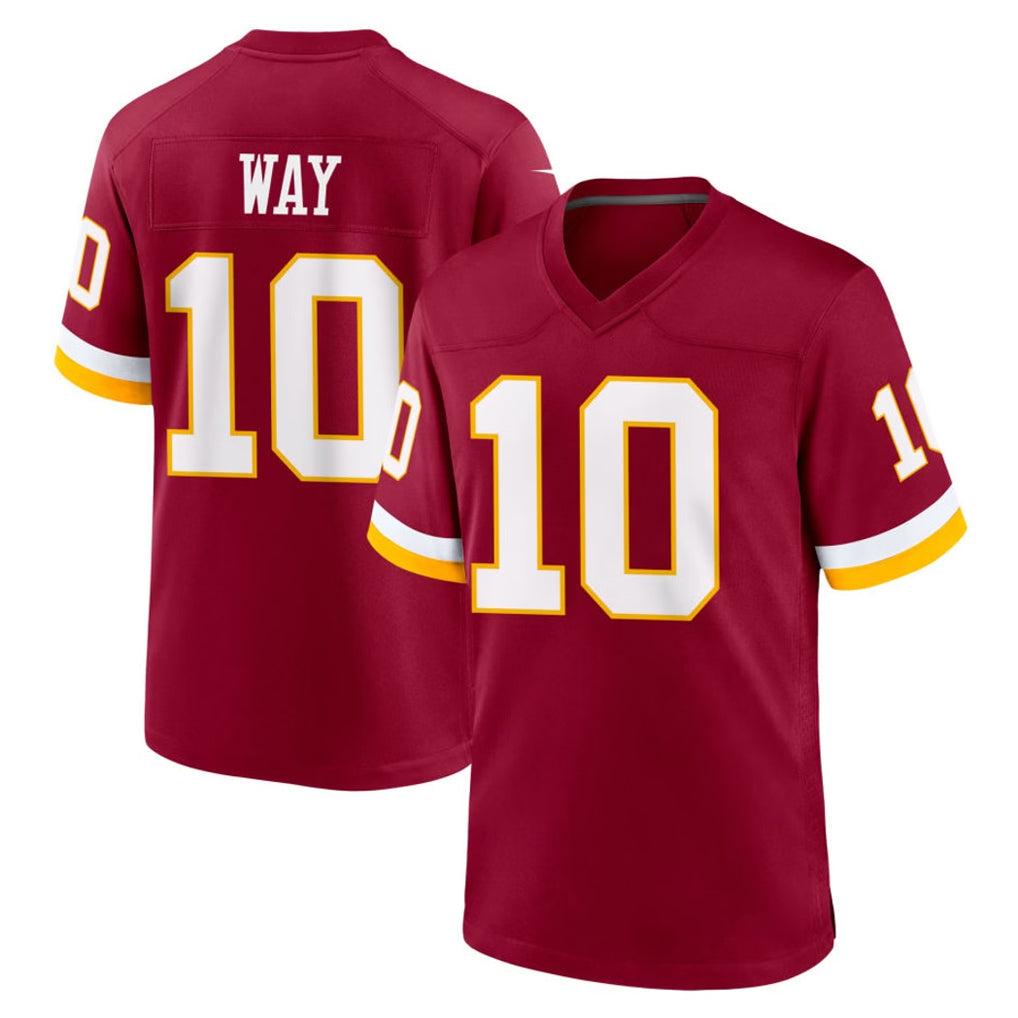 Davalo W.Commanders #10 Tress Way Player Burgundy Game Home Stitched Jerseys