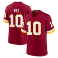 Davalo W.Commanders #10 Tress Way Player Burgundy Game Home Stitched Jerseys