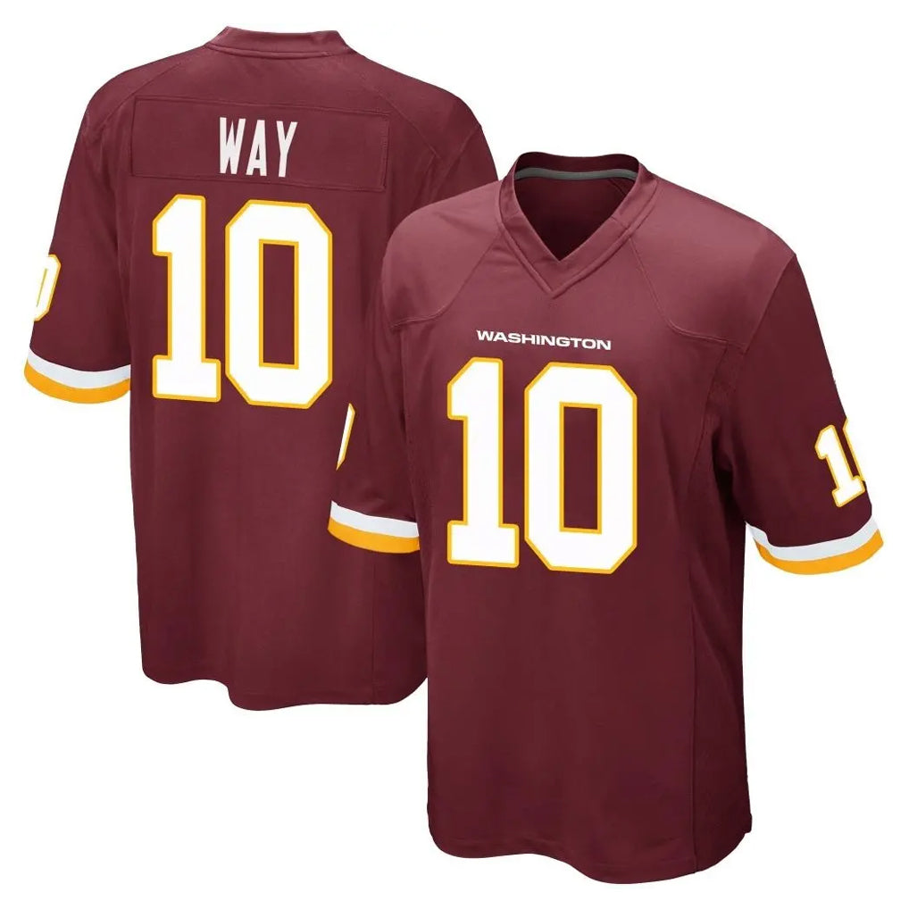 Davalo W.Commanders #10 Tress Way Player Burgundy Team Color Home Game Stitched Jerseys