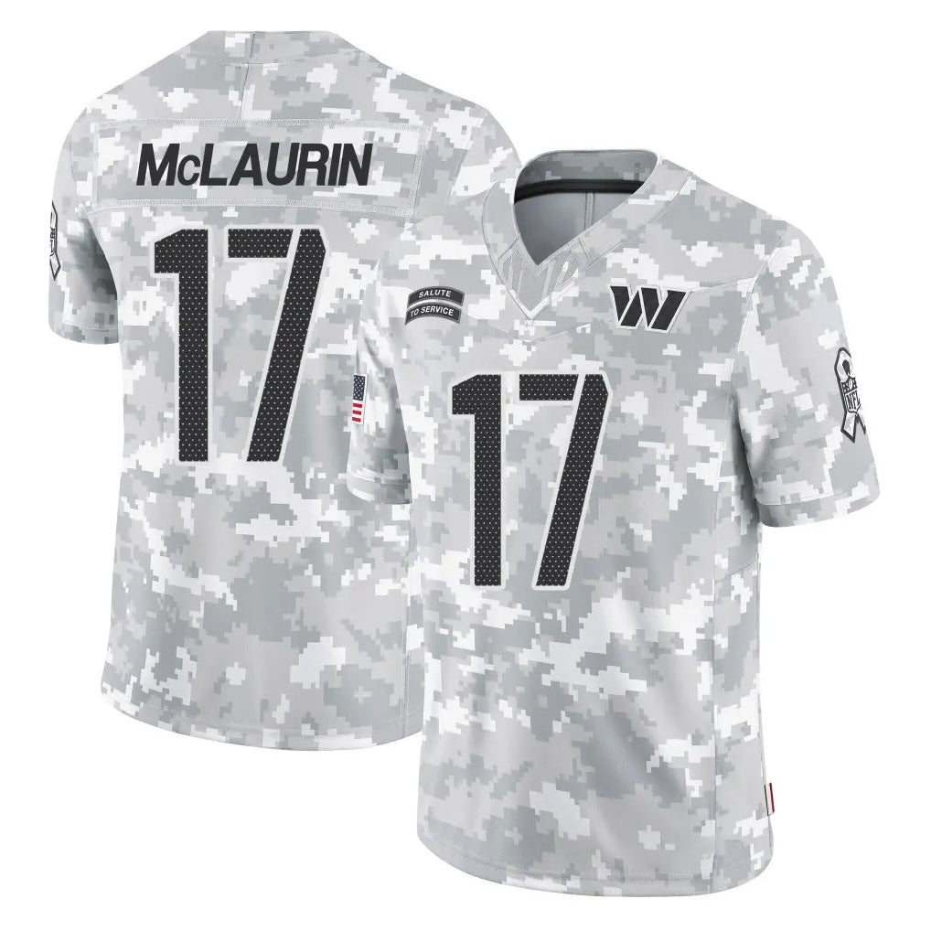 Davalo W.Commanders #17 Terry Mclaurin Player Arctic Camo Limited Salute To Service Home Game Stitched Jerseys