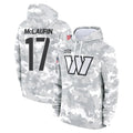 Davalo W.Commanders #17 Terry Mclaurin Player Arctic Camo Limited Salute to Service Pullover Hoodies Game Stitched Jerseys