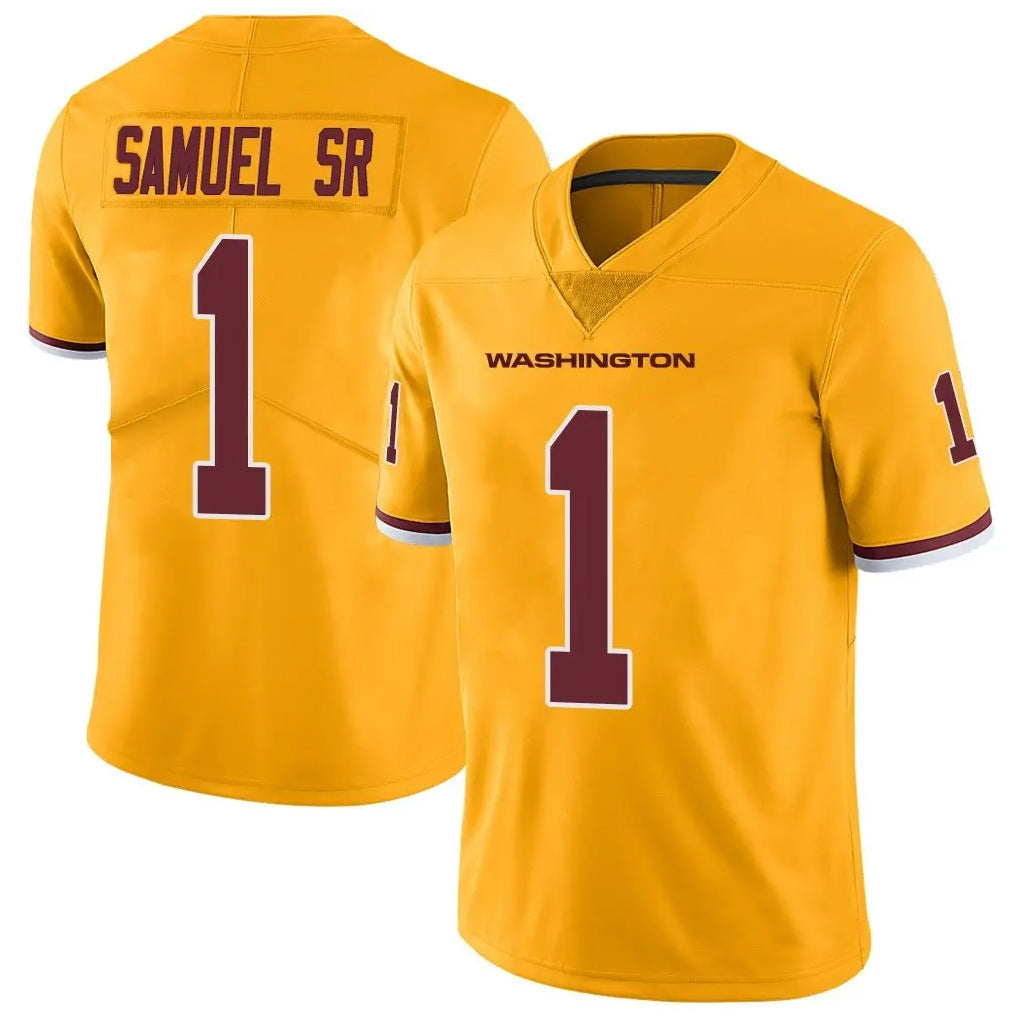 Davalo W.Commanders #1 Deebo Samuel Sr Player Gold Vapor Limited Stitched Jerseys