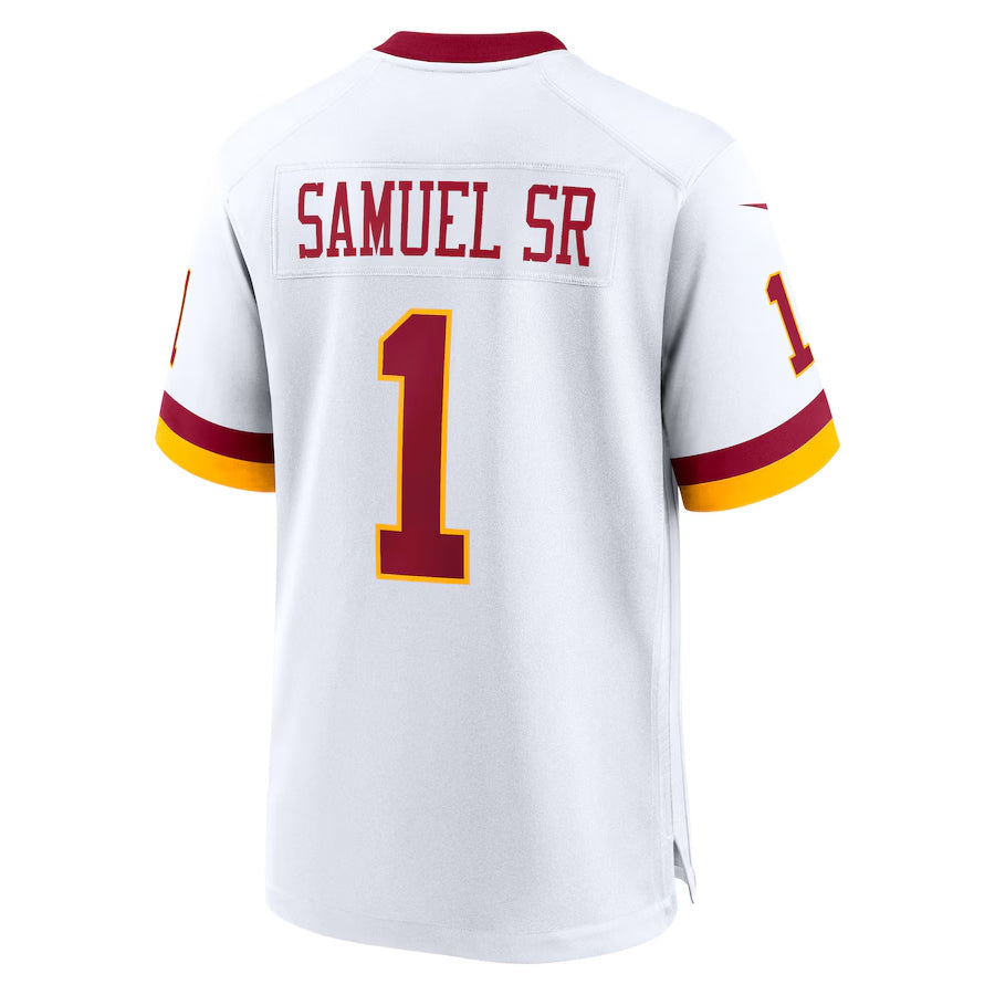 Davalo W.Commanders #1 Deebo Samuel Sr Player White Game Stitched Jerseys