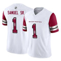 Davalo W.Commanders #1 Deebo Samuel Sr Player White Vapor F.U.S.E. Limited Stitched Jerseys