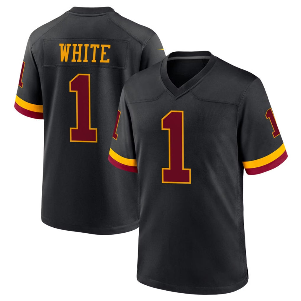 Davalo W.Commanders #1 Rachaad White Player Black Limited Home Game Stitched Jerseys