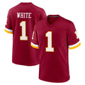 Davalo W.Commanders #1 Rachaad White Player Burgundy Game Home Stitched Jerseys