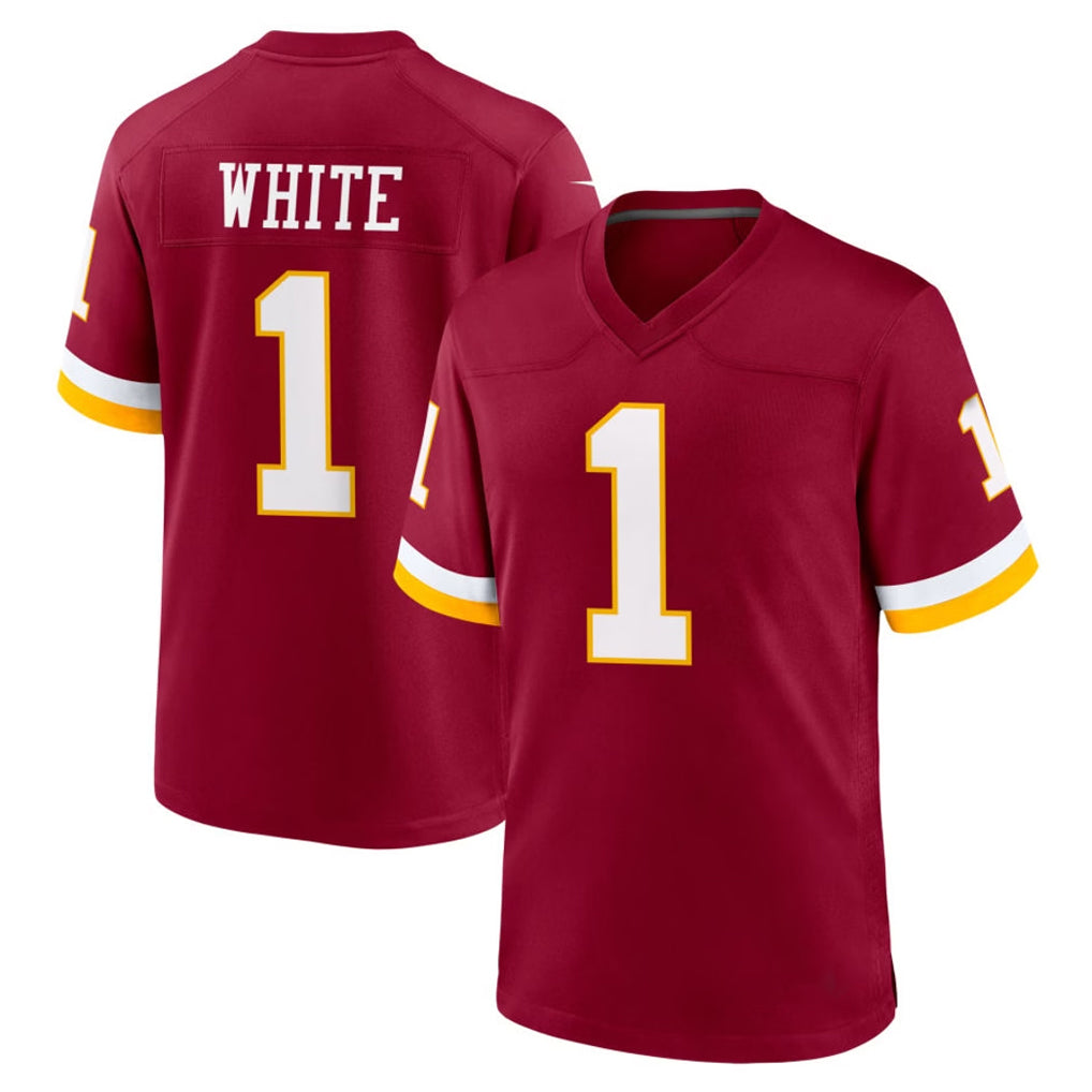 Davalo W.Commanders #1 Rachaad White Player Burgundy Game Home Stitched Jerseys