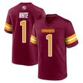 Davalo W.Commanders #1 Rachaad White Player Burgundy Home Game Stitched Jerseys