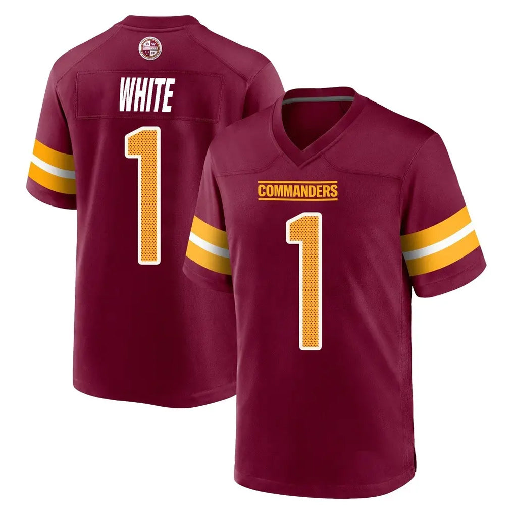 Davalo W.Commanders #1 Rachaad White Player Burgundy Home Game Stitched Jerseys