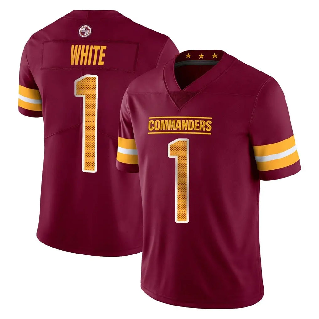 Davalo W.Commanders #1 Rachaad White Player Burgundy Limited Vapor Home Game Stitched Jerseys