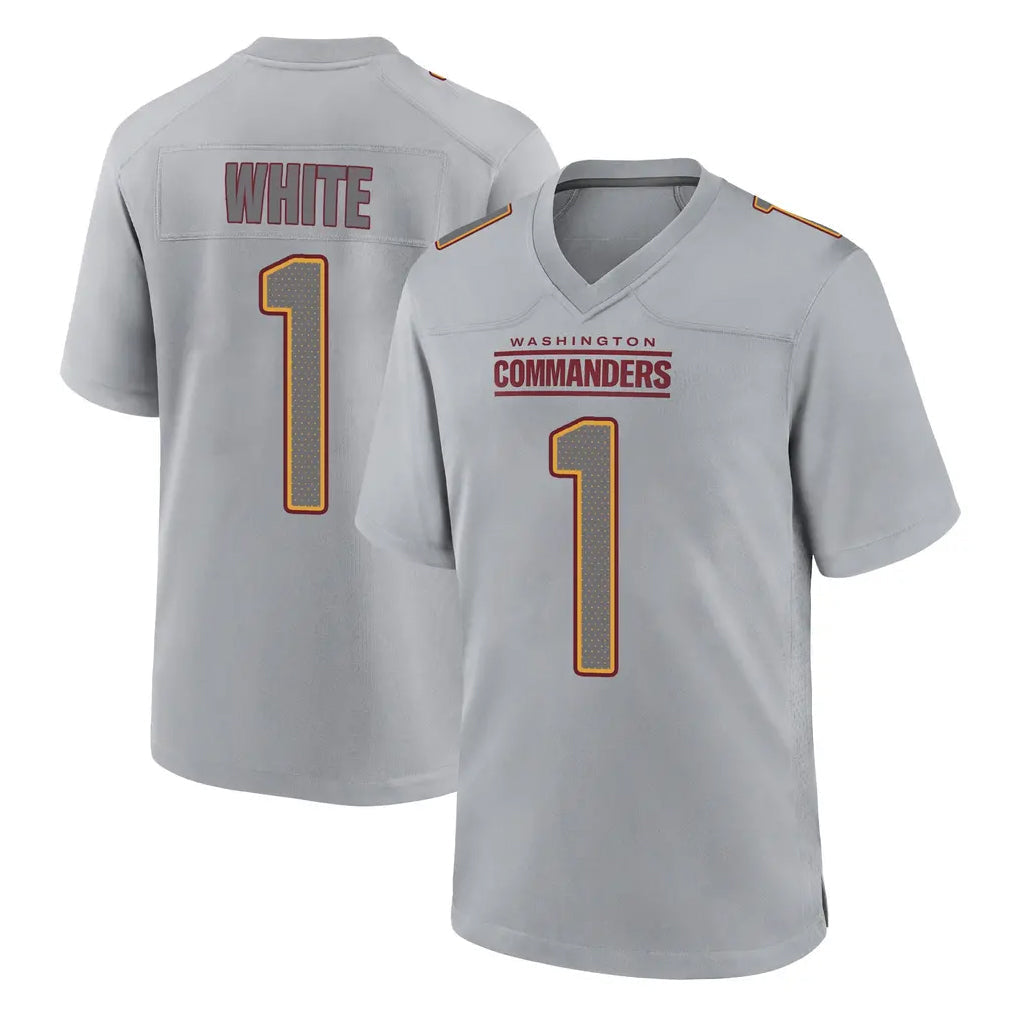 Davalo W.Commanders #1 Rachaad White Player Gray Atmosphere Fashion Home Game Stitched Jerseys