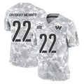 Davalo W.Commanders #22 Jacory Croskey-Merritt Player Arctic Camo Salute to Service Limited Stitched Jerseys